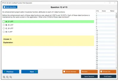 IFPUG I40-420 Certified Function Point Specialist Practice test exam simulator test engine exam Prep practice test questions answers Image 12