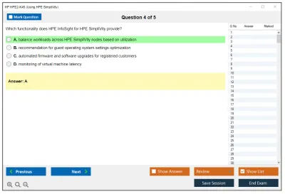 HP HPE2-K45 Using HPE SimpliVity Practice test exam simulator test engine exam Prep practice test questions answers Image 4