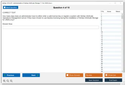 Veritas VCS-257 Administration of Veritas InfoScale Storage 7.1 for UNIX/Linux Practice test exam simulator test engine exam Prep practice test questions answers Image 4