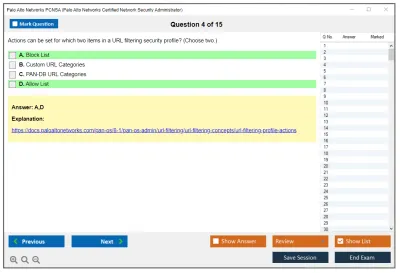 Palo Alto Networks PCNSA Palo Alto Networks Certified Network Security Administrator (PAN-OS 10.0) Practice test exam simulator test engine exam Prep practice test questions answers Image 4