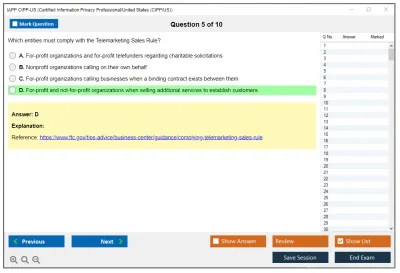 IAPP CIPP-US Certified Information Privacy Professional/United States (CIPP/US) Practice test exam simulator test engine exam Prep practice test questions answers Image 5