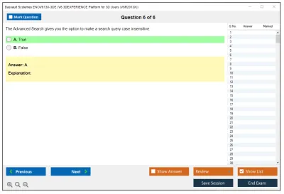 Dassault Systemes ENOV613X-3DE V6 3DEXPERIENCE Platform for 3D Users (V6R2013X) Practice test exam simulator test engine exam Prep practice test questions answers Image 6