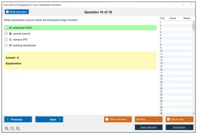 Cisco 200-310 Designing  for Cisco Internetwork Solutions Practice test exam simulator test engine exam Prep practice test questions answers Image 10
