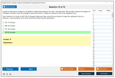 Netapp NS0-527 NetApp Certified Implementation Engineer - Data Protection Practice test exam simulator test engine exam Prep practice test questions answers Image 10