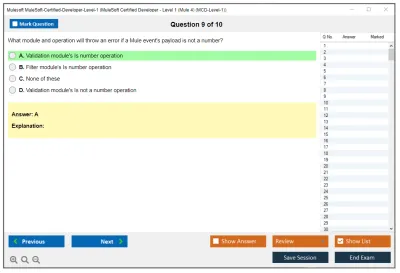 Mulesoft MuleSoft-Certified-Developer-Level-1 MuleSoft Certified Developer - Level 1 (Mule 4) Practice test exam simulator test engine exam Prep practice test questions answers Image 9