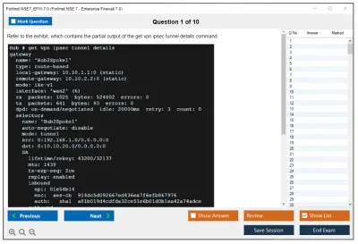 Fortinet NSE7_EFW-7.0 Fortinet NSE 7 - Enterprise Firewall 7.0 Practice test exam simulator test engine exam Prep practice test questions answers Image 1