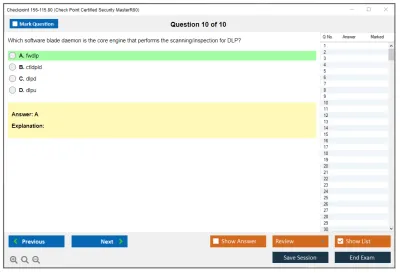 Checkpoint 156-115.80 Check Point Certified Security MasterR80 Practice test exam simulator test engine exam Prep practice test questions answers Image 10