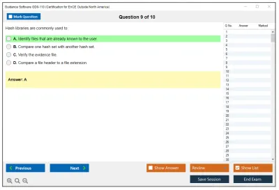 Guidance Software GD0-110 Certification Exam for EnCE Outside North America Practice test exam simulator test engine exam Prep practice test questions answers Image 9
