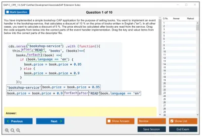 SAP C_CPE_13 SAP Certified Development AssociateSAP Extension Suite Practice test exam simulator test engine exam Prep practice test questions answers Image 1