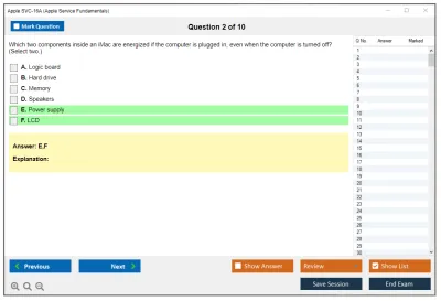 Apple SVC-16A Apple Service Fundamentals Practice test exam simulator test engine exam Prep practice test questions answers Image 2