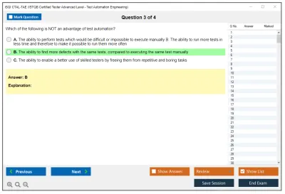 iSQI CTAL-TAE ISTQB Certified Tester Advanced Level, Test Automation Engineering Practice test exam simulator test engine exam Prep practice test questions answers Image 3