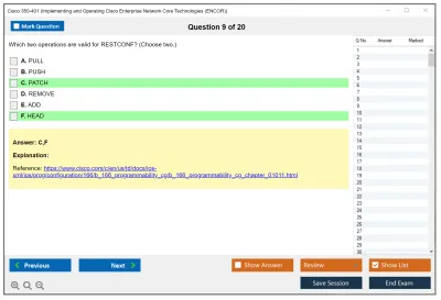 Cisco 350-401 Implementing Cisco Enterprise Network Core Technologies (350-401 ENCOR) Practice test exam simulator test engine exam Prep practice test questions answers Image 9