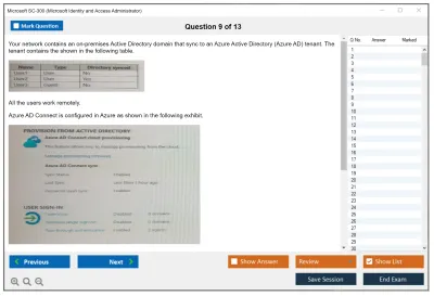 Microsoft SC-300 Microsoft Identity and Access Administrator Practice test exam simulator test engine exam Prep practice test questions answers Image 9