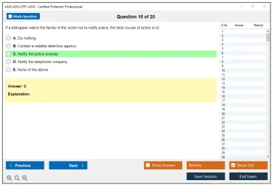 ASIS ASIS-CPP ASIS - Certified Protection Professional (CPP) Exam Practice test exam simulator test engine exam Prep practice test questions answers Image 18