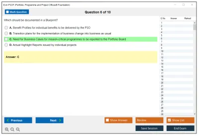 Exin P3OF Portfolio, Programme and Project Offices® Foundation Practice test exam simulator test engine exam Prep practice test questions answers Image 6