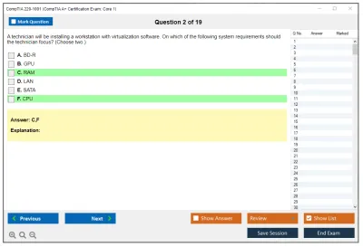 CompTIA 220-1001 CompTIA A+ Certification Exam: Core 1 Practice test exam simulator test engine exam Prep practice test questions answers Image 2