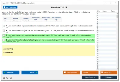 Huawei H11-811 HCNA-UC (Unified Communication) Practice test exam simulator test engine exam Prep practice test questions answers Image 7