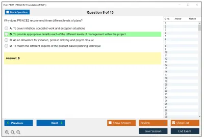 Exin PR2F PRINCE2 Foundation (PR2F) Practice test exam simulator test engine exam Prep practice test questions answers Image 8