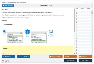 Microsoft DP-201 Designing an Azure Data Solution Practice test exam simulator test engine exam Prep practice test questions answers Image 3