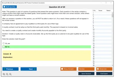 Microsoft MB-330 Microsoft Dynamics 365 Supply Chain Management Practice test exam simulator test engine exam Prep practice test questions answers Image 20