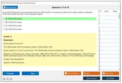 HRCI SPHR Senior Professional in Human Resources Practice test exam simulator test engine exam Prep practice test questions answers Image 13