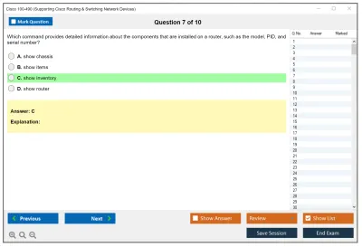 Cisco 100-490 Supporting Cisco Routing & Switching Network Devices (RSTECH) Practice test exam simulator test engine exam Prep practice test questions answers Image 7