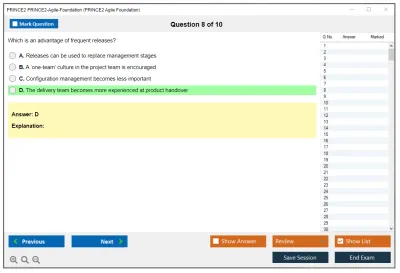 PRINCE2 PRINCE2-Agile-Foundation PRINCE2 Agile Foundation Exam Practice test exam simulator test engine exam Prep practice test questions answers Image 8