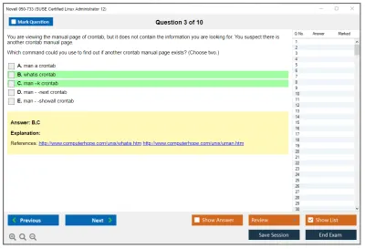 Novell 050-733 SUSE Certified Linux Administrator 12 Practice test exam simulator test engine exam Prep practice test questions answers Image 3