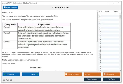 Microsoft 70-767 Implementing a SQL Data Warehouse Practice test exam simulator test engine exam Prep practice test questions answers Image 2
