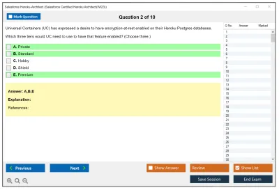 Salesforce Heroku-Architect Salesforce Certified Heroku Architect Practice test exam simulator test engine exam Prep practice test questions answers Image 2