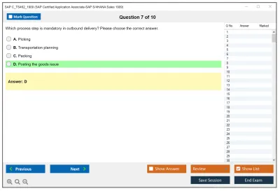 SAP C_TS462_1909 SAP Certified Application Associate-SAP S/4HANA Sales 1909 Practice test exam simulator test engine exam Prep practice test questions answers Image 7