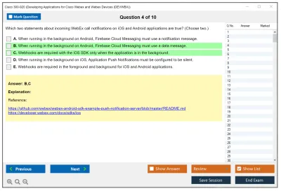 Cisco 300-920 Developing Applications for Cisco Webex and Webex Devices (DEVWBX) Practice test exam simulator test engine exam Prep practice test questions answers Image 4