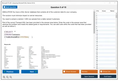 Microsoft 70-461 Querying Microsoft SQL Server 2012 Practice test exam simulator test engine exam Prep practice test questions answers Image 5