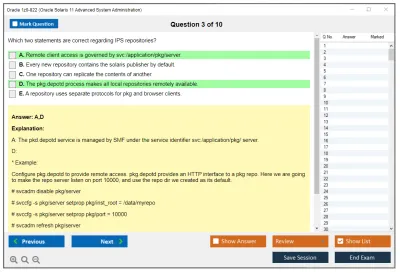 Oracle 1z0-822 Oracle Solaris 11 Advanced System Administration Practice test exam simulator test engine exam Prep practice test questions answers Image 3