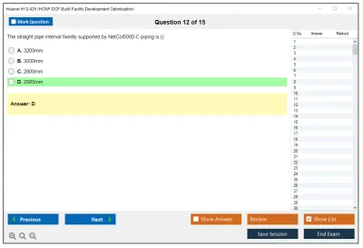 Huawei H12-425 HCNP-DCF-Build Facility Development Optimization Practice test exam simulator test engine exam Prep practice test questions answers Image 12