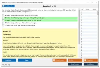 Oracle 1z0-1067-20 Oracle Cloud Infrastructure 2020 Cloud Operations Associate Practice test exam simulator test engine exam Prep practice test questions answers Image 5