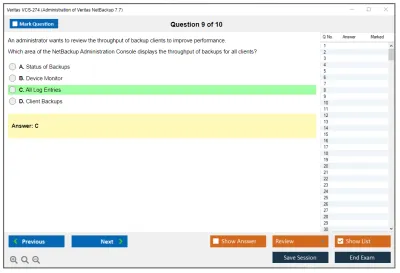Veritas VCS-274 Administration of Veritas NetBackup 7.7 Practice test exam simulator test engine exam Prep practice test questions answers Image 9