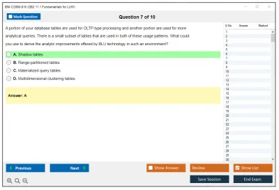IBM C2090-616 DB2 11.1 Fundamentals for LUW Practice test exam simulator test engine exam Prep practice test questions answers Image 7