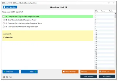 ECCouncil ECSS EC-Council Certified Security Specialist (ECSS) v10 Practice test exam simulator test engine exam Prep practice test questions answers Image 13