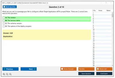 SAP C_HCDEV_01 SAP Certified Development AssociateSAP HANA Cloud 1.0 Practice test exam simulator test engine exam Prep practice test questions answers Image 3