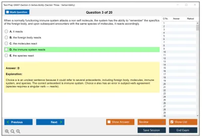 Test Prep GMAT-Section-3-Verbal-Ability Section Three : Verbal Ability Practice test exam simulator test engine exam Prep practice test questions answers Image 3