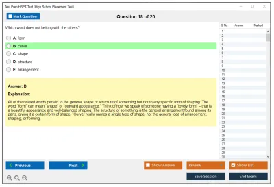 Test Prep HSPT-Test High School Placement Test Practice test exam simulator test engine exam Prep practice test questions answers Image 18