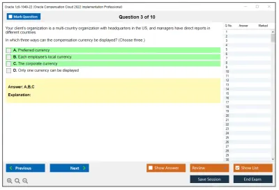 Oracle 1z0-1049-22 Oracle Compensation Cloud 2022 Implementation Professional Practice test exam simulator test engine exam Prep practice test questions answers Image 3