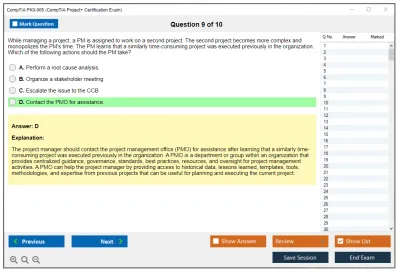 CompTIA PK0-005 CompTIA Project+ Certification (2025) Practice test exam simulator test engine exam Prep practice test questions answers Image 9