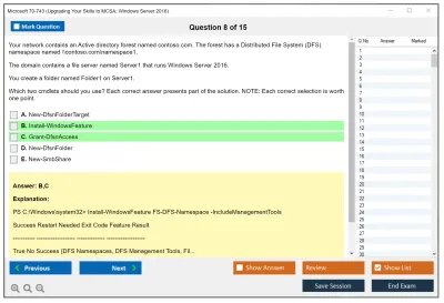 Microsoft 70-743 Upgrading Your Skills to MCSA: Windows Server 2016 Practice test exam simulator test engine exam Prep practice test questions answers Image 8