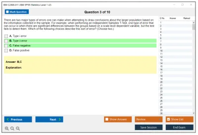 IBM C2090-011 IBM SPSS Statistics Level 1 v2 Practice test exam simulator test engine exam Prep practice test questions answers Image 3