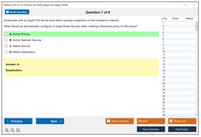 VMware 5V0-42.21 VMware SD-WAN Design and Deploy Skills Practice test exam simulator test engine exam Prep practice test questions answers Image 7