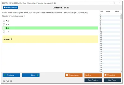 BCS TTA1 ISTQB-BCS Certified Tester Advanced Level- Technical Test Analyst (2012) Practice test exam simulator test engine exam Prep practice test questions answers Image 7