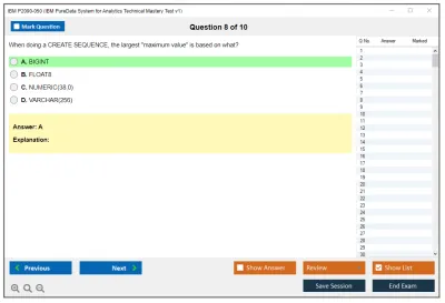 IBM P2090-050 IBM PureData System for Analytics Technical Mastery Test v1 Practice test exam simulator test engine exam Prep practice test questions answers Image 8