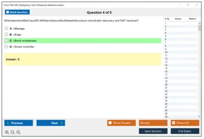 Cisco 500-490 Designing Cisco Enterprise Networks for Field Engineers (ENDESIGN) Practice test exam simulator test engine exam Prep practice test questions answers Image 4
